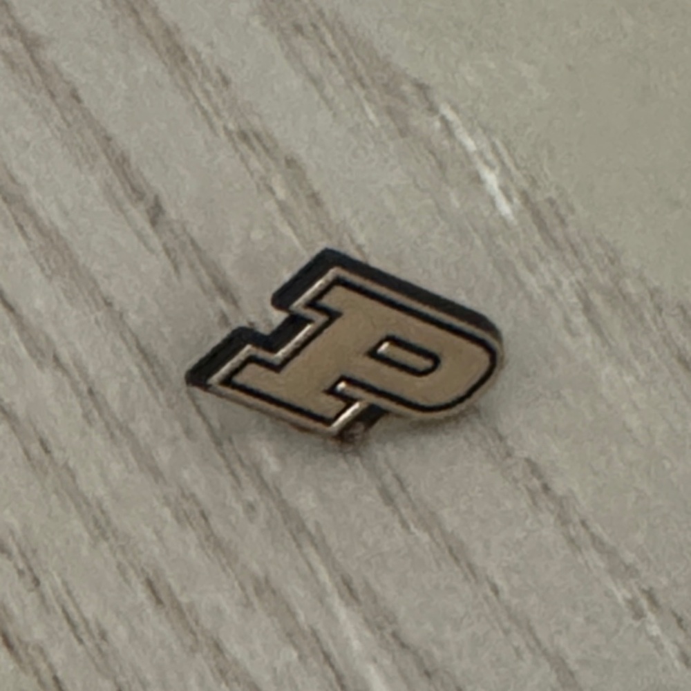 Purdue Gold and Black 'P' Pin - Men Accessories